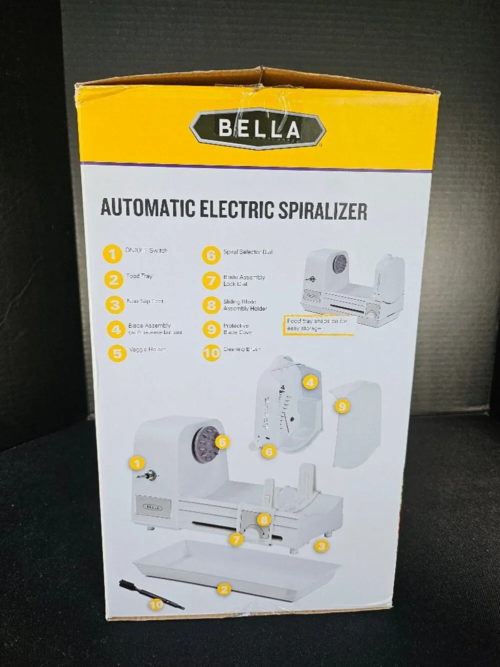 Automatic Electric Spiralizer 4 Blade Vegetable Slicer For Zoodles & Curly Fries